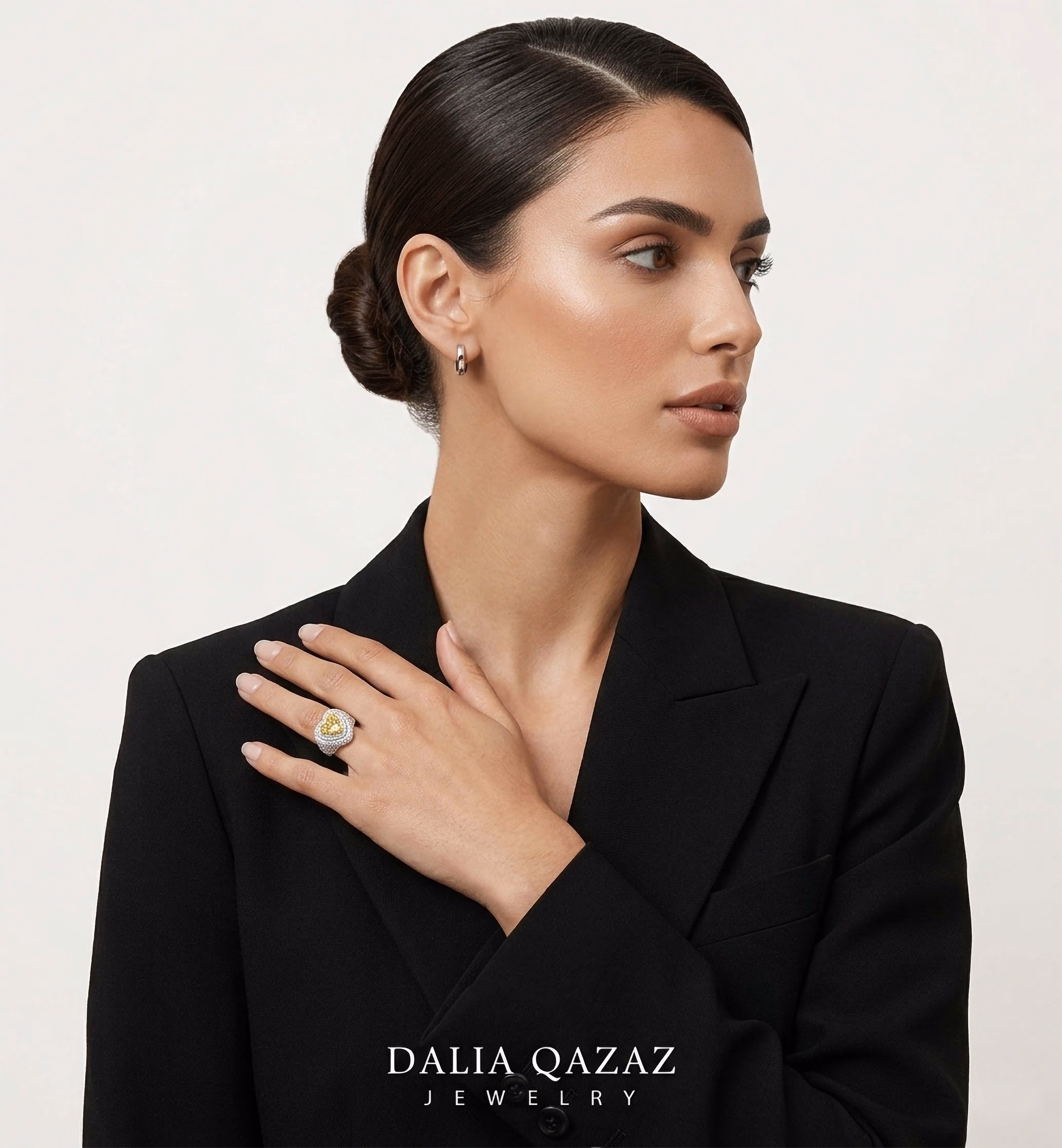 Model wearing an Aurora ring